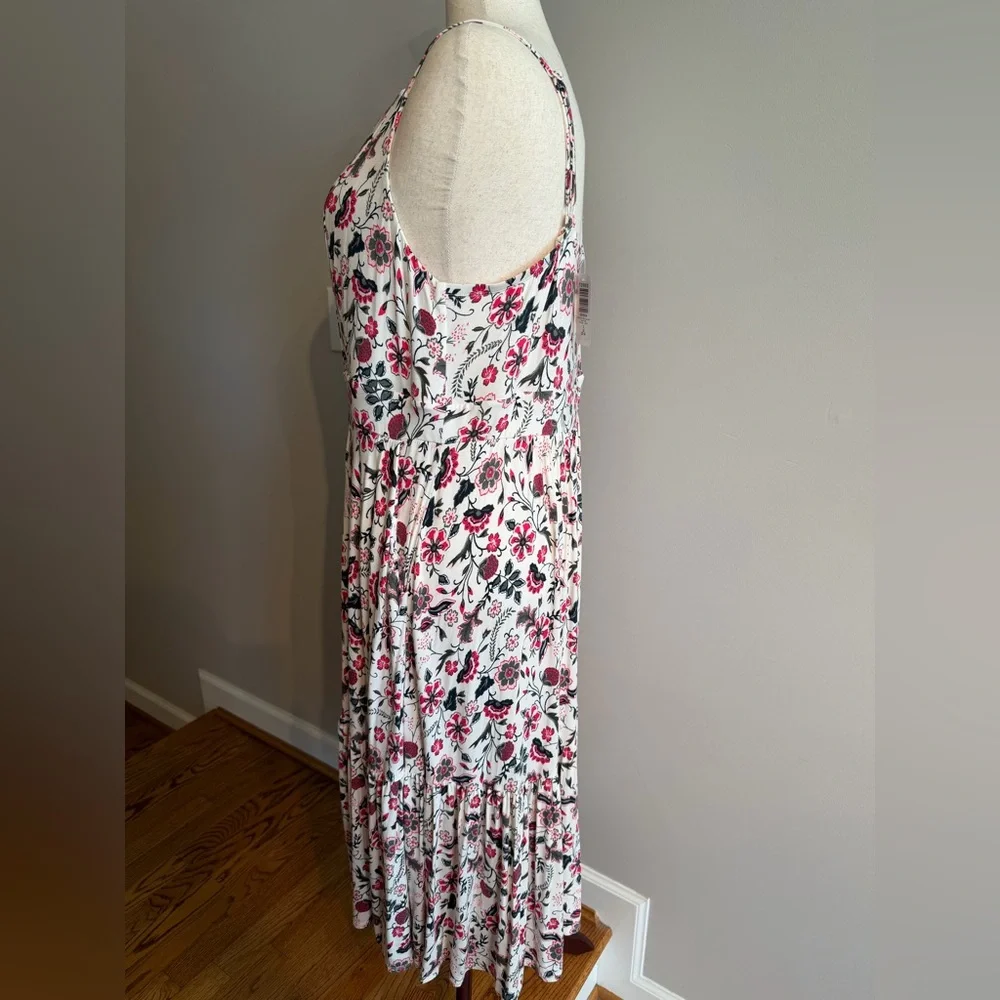 NWT Torrid Supersoft Floral Ivory Tie Front Midi Dress -Torrid Size 3 (22-24,3X) - Picture 11 of 16